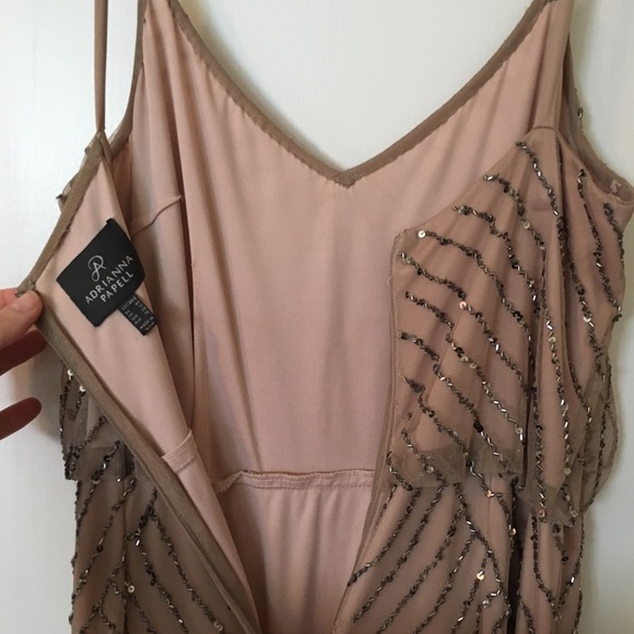 Adrianna Papell Sequined Blouson Gown - Picture 4 of 8